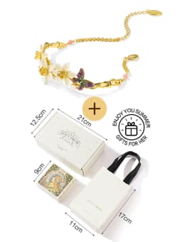 Juicy Grape Daffodil Butterfly Bracelets for Women 18K Gold Plated Enameled Craft Adjustable Chain Design Birthday Party Jewelry
