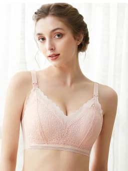 New Lace Up Buckle Without Steel Ring to Prevent Sagging Breastfeeding Bra is Soft and Comfortable For Pregnant Women in Large