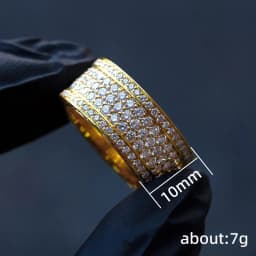 Fashion Luxury Unisex Full Zircon Rings for Women Hiphop Men's Ring Hot Sale Couple Ring Ladies Rings Wedding Party Jewelry Gift