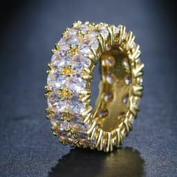 Fashion Luxury Unisex Full Zircon Rings for Women Hiphop Men's Ring Hot Sale Couple Ring Ladies Rings Wedding Party Jewelry Gift