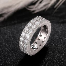 Fashion Luxury Unisex Full Zircon Rings for Women Hiphop Men's Ring Hot Sale Couple Ring Ladies Rings Wedding Party Jewelry Gift