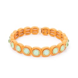 2024 Rainbow 9mm Rhinestone Women Bangle Enamel Colorful Crystal Beads Elastic Bracelet Boho Jewelry Accessories