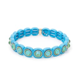 2024 Rainbow 9mm Rhinestone Women Bangle Enamel Colorful Crystal Beads Elastic Bracelet Boho Jewelry Accessories