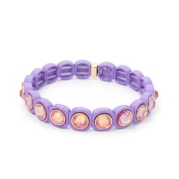 2024 Rainbow 9mm Rhinestone Women Bangle Enamel Colorful Crystal Beads Elastic Bracelet Boho Jewelry Accessories