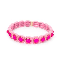2024 Rainbow 9mm Rhinestone Women Bangle Enamel Colorful Crystal Beads Elastic Bracelet Boho Jewelry Accessories