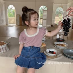Sweet Lace Shirt for Girls Clothes Summer Thin Breathable Cotton Kids Shirt Toddler Mesh Blouse Children t Shirt Teenager Tops