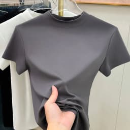 2026 New Fashion Short Sleeve Summer Blouse Women O Neck Casual Solid Simple Ladies Tops Shirts