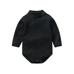 Newborn Baby Turtleneck Bodysuit Pure Cotton Solid Color Soft Comfort Jumpsuit 100% Cotton For Boys Girls Bodysuit 0-24 Months