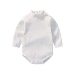 Newborn Baby Turtleneck Bodysuit Pure Cotton Solid Color Soft Comfort Jumpsuit 100% Cotton For Boys Girls Bodysuit 0-24 Months