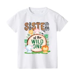 Wild One Family Matching outfit Jungle Party Dad Mom Sister Brother Baby Look clothes T-shirt One Birthday Family T Shirts Tops