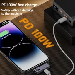 100W USB OTG Type C Adapter 10Gbps Data Transfer Hard Disk Fast Charging Converter for Phone Tablet Macbook Type-C Earphone