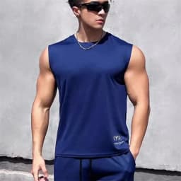 Summer men fitness T-shirt training sport vest ventilate basketball undershirt sleeveless quick drying running tank top men tops