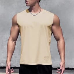 Summer men fitness T-shirt training sport vest ventilate basketball undershirt sleeveless quick drying running tank top men tops
