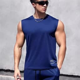 Summer men fitness T-shirt training sport vest ventilate basketball undershirt sleeveless quick drying running tank top men tops