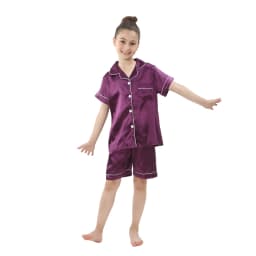 Summer Baby Girl Pajamas Sets 6 to 9 12 18 24 Months Satin Silk Blue Pink Kids Pyjamas Infantil Toddler Boy Outfit Home Clothing