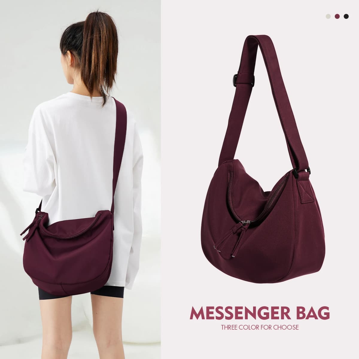 Women's Body Crossbody Bag Purse with Adjustable Shoulder Strap Messenger Bag for Women Men, Travel Canvas Satchel Postman Bag