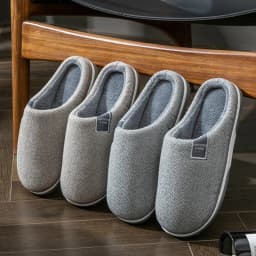 Winter Warm Men Fur Slippers House Non Slip Soft Shoes Comfort Flat Heel Home Indoor Bedroom Plush Slippers for Couples