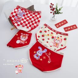 4PCS Soft Underwear Cartoon Children's Cotton Girl Panties Briefs Cute Shorts Panties for Girls Underwears Clothing Mother Kids