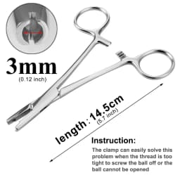 1pc Unscrew Tight Ball Pliers Piercing Jewelry Tool Surgical Steel Dermal Anchor Holding Pliers Piercing Tool Dermal Forceps