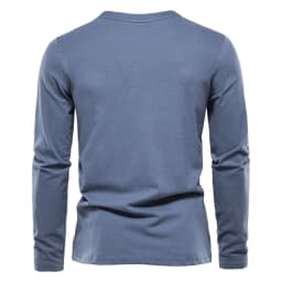 100% Cotton Long Sleeve T Shirt For Men Solid Spring Casual Mens T-shirts High Quality Male Tops Classic Clothes Men's T-shirts
