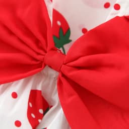 Baby Dress 2025 Summer New Girl's Sweet Bow Dress Children's Strawberry Print Small Fresh Casual Dress+Hat Children's Wear