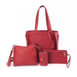 4Pcs/Set New High Capacity Crossbody Bag Leather Handbag Shoulder Bag Wallet Purses Portable Women Girls Fashion Casual Bag