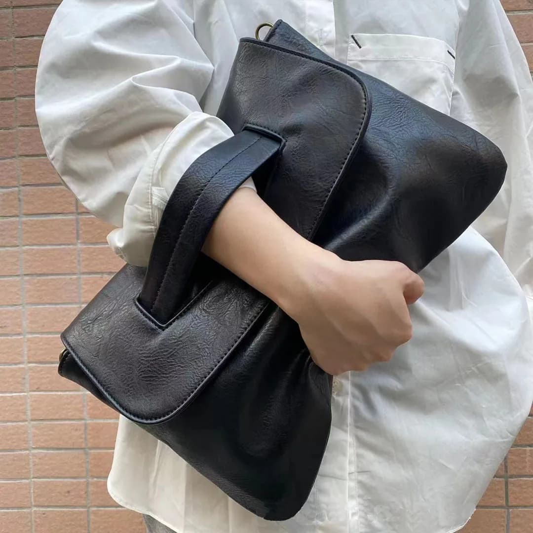 Cover Style Handbag, New High-Capacity Women's File Bag, Fashionable and Versatile Handbag, Personalized and Casual Large Handba
