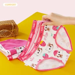4PCS Cute Panties Girl Soft Shorts Briefs Underwear Cartoon Panties for Girls Children Children's Cotton Underwears Clothing