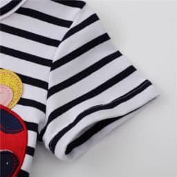 Jumping Meters New Arrival Ladybug Embroidery Children's Princess Girls Dresses Stripe Hot Selling Kids Baby Frocks