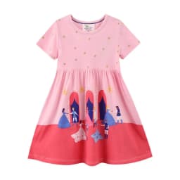Jumping Meters New Arrival Ladybug Embroidery Children's Princess Girls Dresses Stripe Hot Selling Kids Baby Frocks