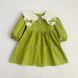 Sisters Clothes Infant Baby Girls Lace Collar Dress Rompers Kids Baby Girls Embroider Bow Princess Dress Family Clothes Rompers