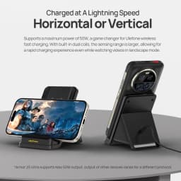 Ulefone WCS01 50W Air-cooled Wireless Charger Stand Phone Wireless Charger with Holder