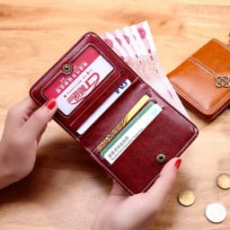 PU Leather Women's Wallets	Short Handbags Zipper Coin Wallet Credit Card Holder Luxury Designer Small Purses for Women