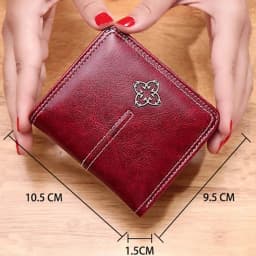 PU Leather Women's Wallets	Short Handbags Zipper Coin Wallet Credit Card Holder Luxury Designer Small Purses for Women