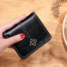 PU Leather Women's Wallets	Short Handbags Zipper Coin Wallet Credit Card Holder Luxury Designer Small Purses for Women