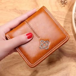 PU Leather Women's Wallets	Short Handbags Zipper Coin Wallet Credit Card Holder Luxury Designer Small Purses for Women