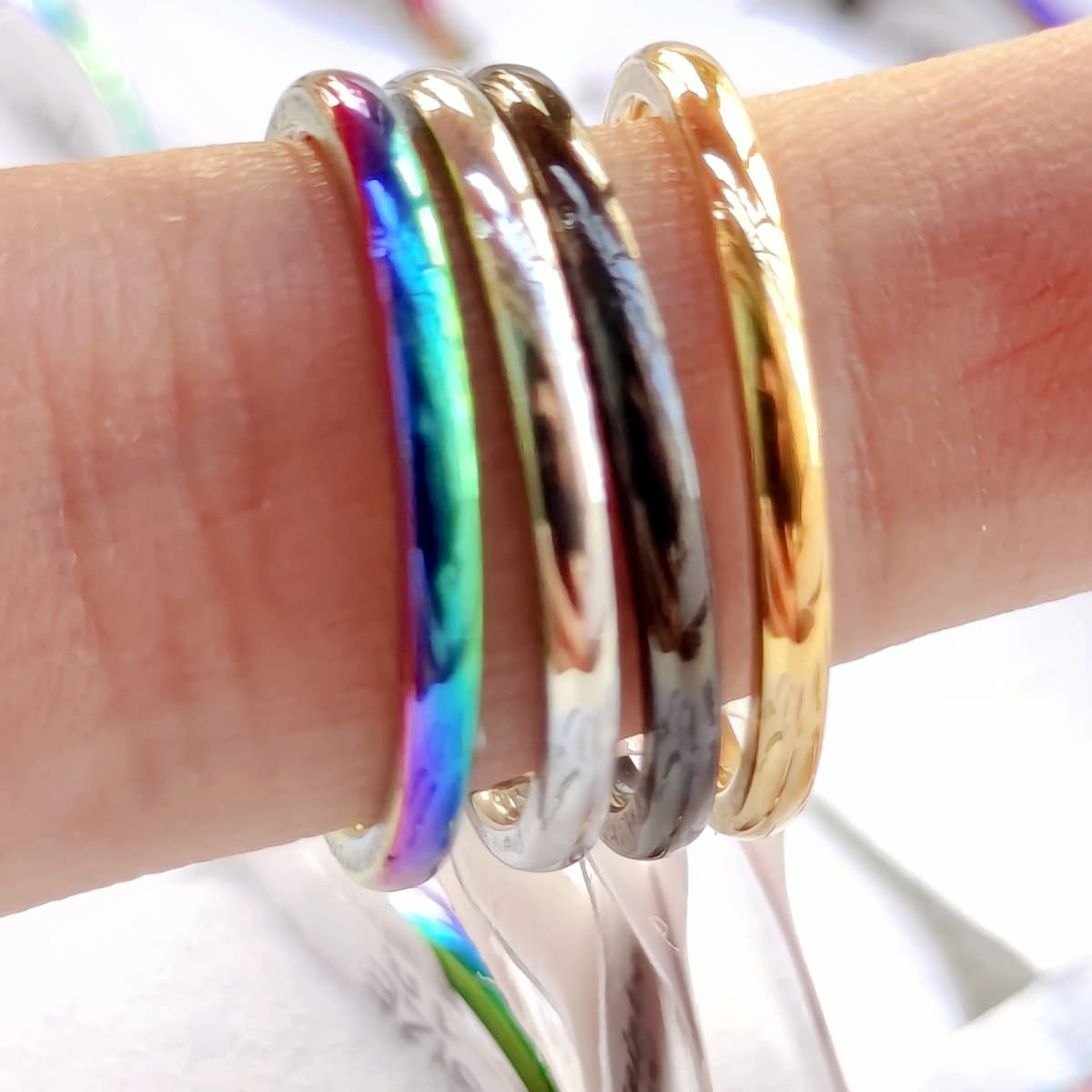 30/50pcs/lot 2mm Fine Woman Rings Classic Engagement Wedding Bands Couple Rings For Girl Anniversary Accessory Gifts Wholesale