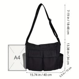 Workwear Canvas Shoulder Bag Large Capacity Retro Messenger Bag New Student Class Messenger Bag