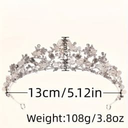 Crystal Pearl Crown Tiara Rhinestone Prom Diadem Headband For Women Bridal Wedding Hair Accessories Jewelry Tiaras And Crowns