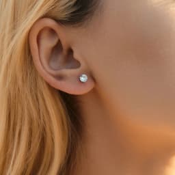 MODIAN 925 Sterling Silver Basic Sparkling Round Stud Earrings Classic Crown Hypoallergenic Wedding Jewelry For Women