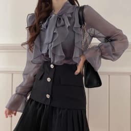 New Korean Chiffon Blouse Women Office Lady Fashion Tops Sweet Bow Shirts Women Casual Long Sleeve Summer Clothes Blusas 13864