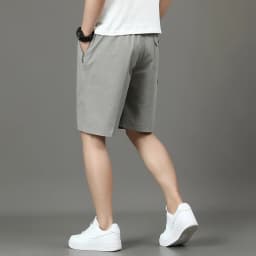 Summer new men's work shorts pocket zip trend versatile casual trousers five work trousers