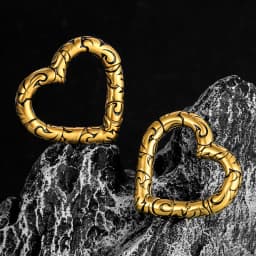 Giga 1/2Pcs 5mm(4g) Heart Stainless Steel Ear Weights Hanger Gauges Expander Magnetic Ears Stretcher Piercing Body Jewelry Punk