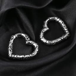 Giga 1/2Pcs 5mm(4g) Heart Stainless Steel Ear Weights Hanger Gauges Expander Magnetic Ears Stretcher Piercing Body Jewelry Punk
