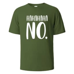 Hahaha No Print T-Shirt Summer Tees For Men Women 100% Cotton O-neck Oversize Casual Short sleeved Tops