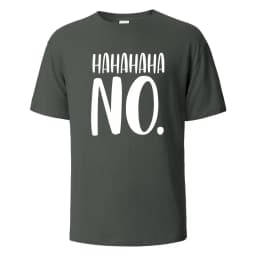 Hahaha No Print T-Shirt Summer Tees For Men Women 100% Cotton O-neck Oversize Casual Short sleeved Tops