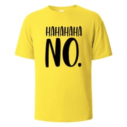 Hahaha No Print T-Shirt Summer Tees For Men Women 100% Cotton O-neck Oversize Casual Short sleeved Tops