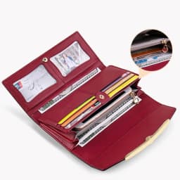 Genuine Leather Wallets	for Women Luxury Designer Purses RFID Card Holder Women's Long Handbag High Quality Ladies Gift
