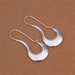 Fine 925 Sterling Silver Drop Earrings Charm for Women Jewelry Fashion Wedding Engagement Party HOOP Nice Gift