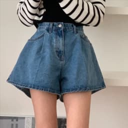 REALEFT 2024 New High Waist Washed Women's Denim Wide Leg Shorts Summer Buttons Casual Female Blue Jeans Trouses Pockets